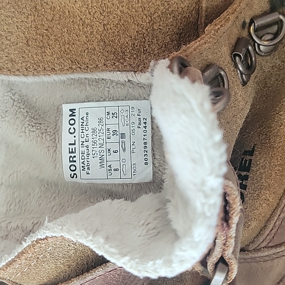 SOREL Brown and Black Leather Duck Boots Winter Rain Boots - Picture 6 of 7